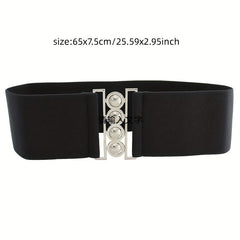 Wide Belt Casual Elastic Waistband Dress Girdle For Women