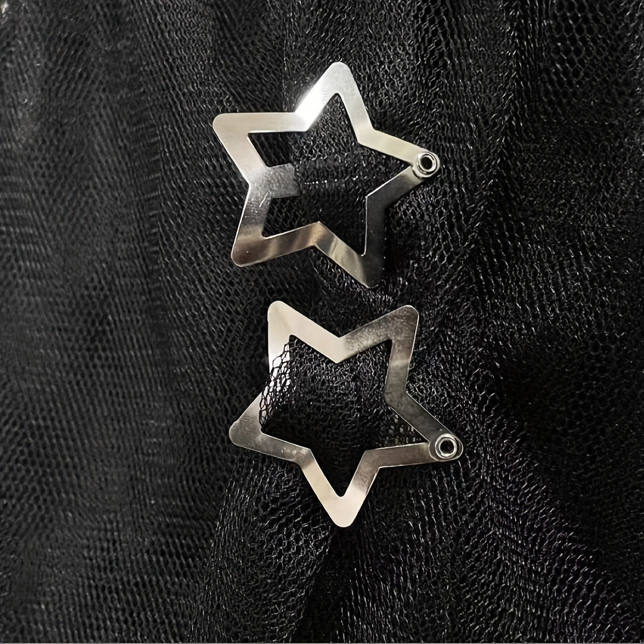 5pcs Star Hairpin Metallic Hair Clip Silvery Star Hairpin