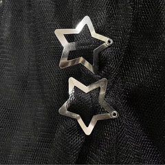 5pcs Star Hairpin Metallic Hair Clip Silvery Star Hairpin