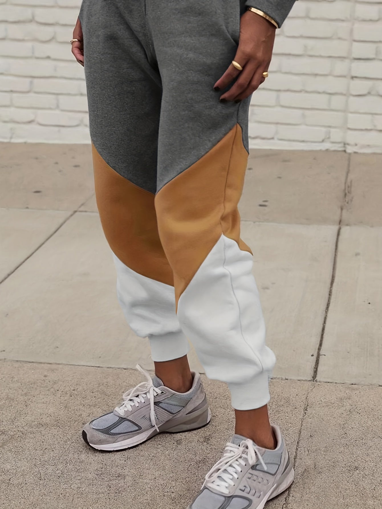 Colorblock Long Sleeve Top & Trouser Set