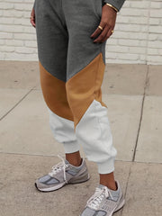 Colorblock Long Sleeve Top & Trouser Set