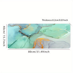 Green Marble Large Mouse Pad Office Natural Rubber Gaming Laptop Mouse Pad