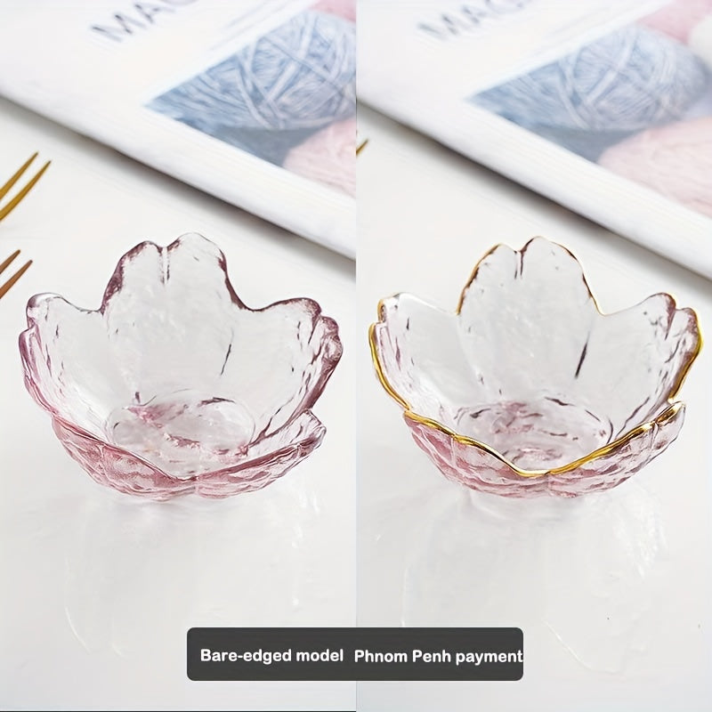 Japanese Cherry Glass Plates & Spoons for Snacks, Desserts - Vintage