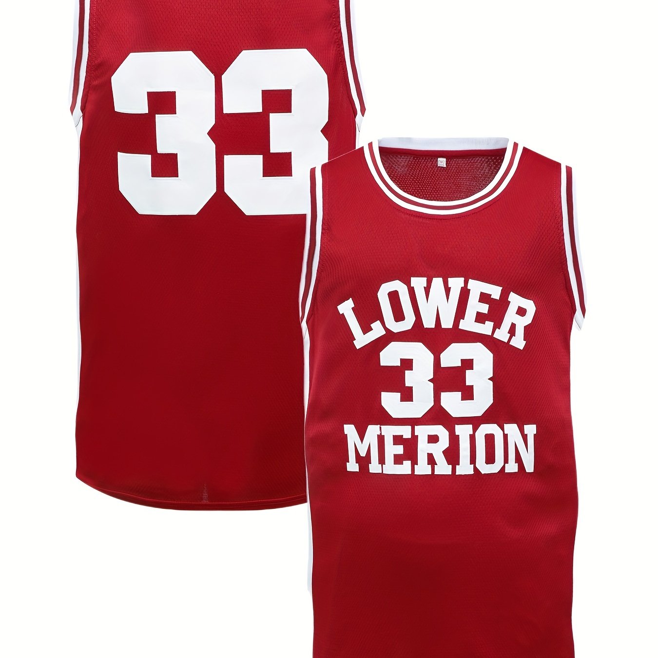 Men's Embroidery 33 Basketball Jersey Vintage Breathable Sleeveless Shirt