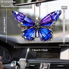 Butterfly Car Pendant Keychain Decoration Unique Style
