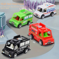 Pull Back Toy Car Fast Food Bus Mold Inertia Educational Toy
