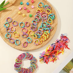 410pcs Colorful Elastic Ponytail Holder Hair Styling Kit