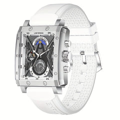 Women's Waterproof Silicone Quartz Watch Chronograph 24 Hour Clock