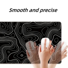 Abstract Terrain Line Outline Large Mouse Pad 80x31.5in