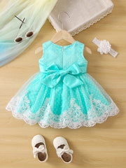 Baby Girl Fancy Princess Dress Floral Mesh Casual Tank Dres Party Dress