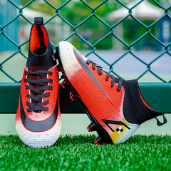 Youth Spiked Soccer Shoes Outdoor Training Football Sock Shoes
