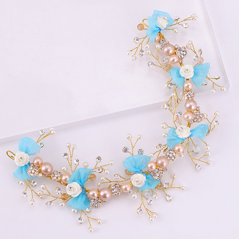 Rhinestone Floral Wedding Headpiece Hair Vine For Brides