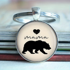 Vintage Bear Love Keychain Boys Bag Wallet Accessory