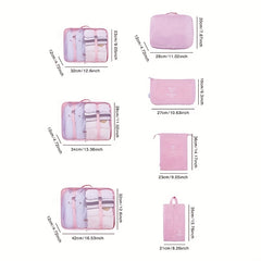 7PCS Travel Clothes Packing Cube Portable Luggage Storage Bag