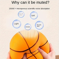 7.09in Orange Striped Ball Soundless Basketball