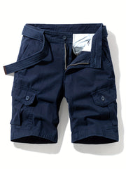 Men's Cotton Cargo Shorts Without Belt for Spring and Summer