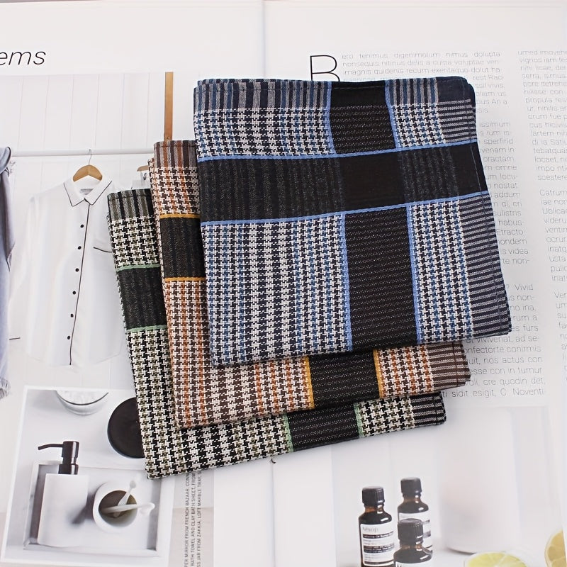 Men's Lightweight Plaid Handkerchief for Vacation & Everyday Use