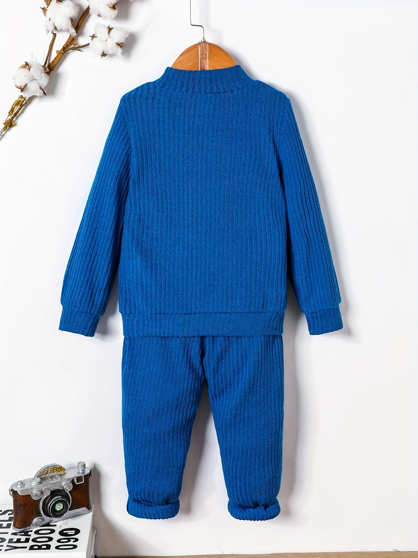 Letter Graphic Print Boys Sweatshirt & Sweatpants Set