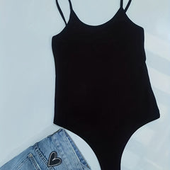 Sexy Backless Slim Bodysuit Spaghetti Strap Summer Women's Clothing