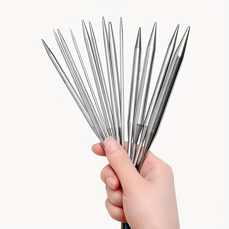 14pcs Circular Knitting Needles 80 100 31.5 39 47inch Stainless Steel