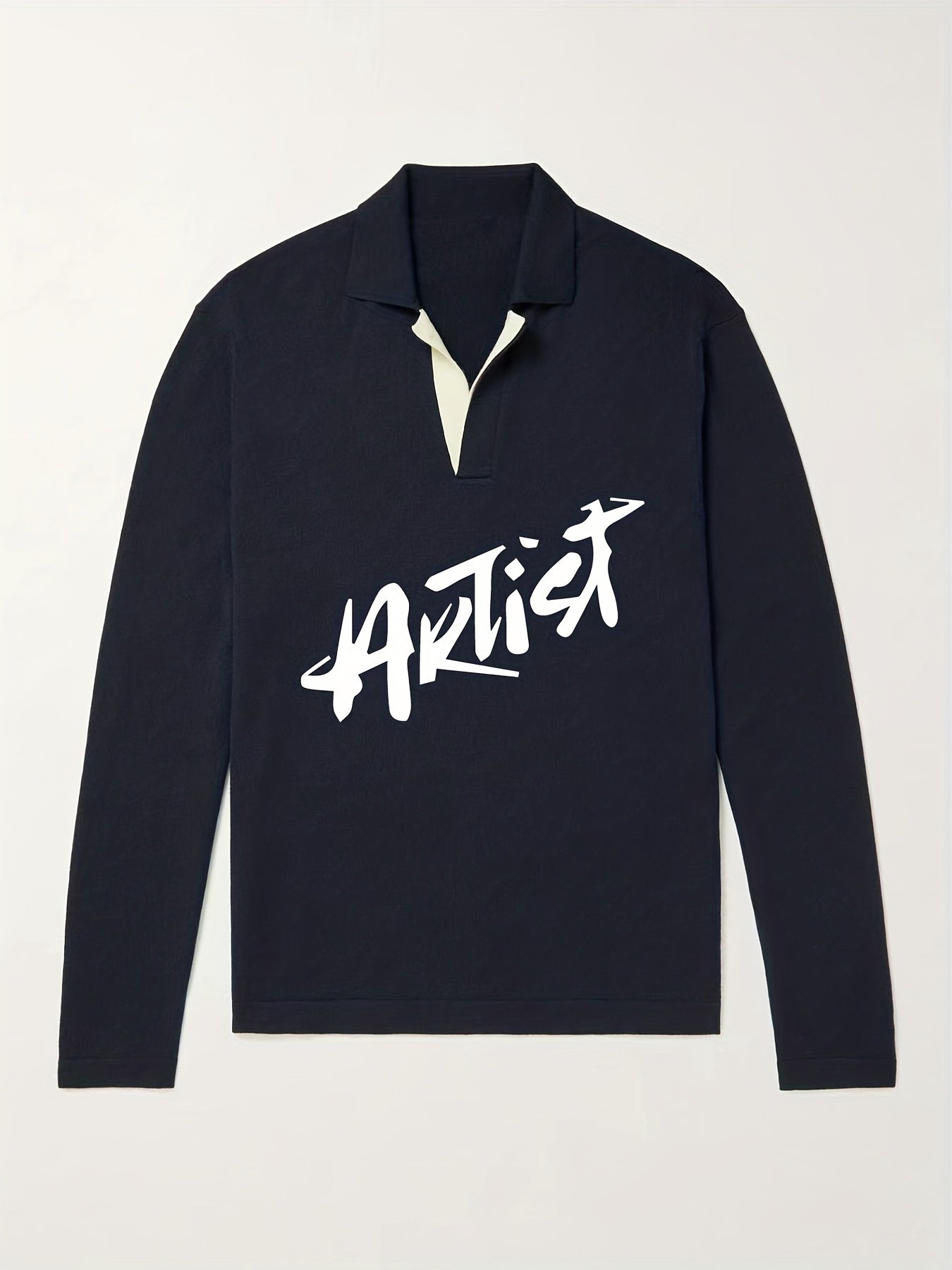 Artist Knit Polo Men's Pullover Sweater Winter Autumn