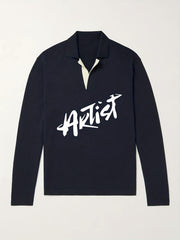 Artist Knit Polo Men's Pullover Sweater Winter Autumn