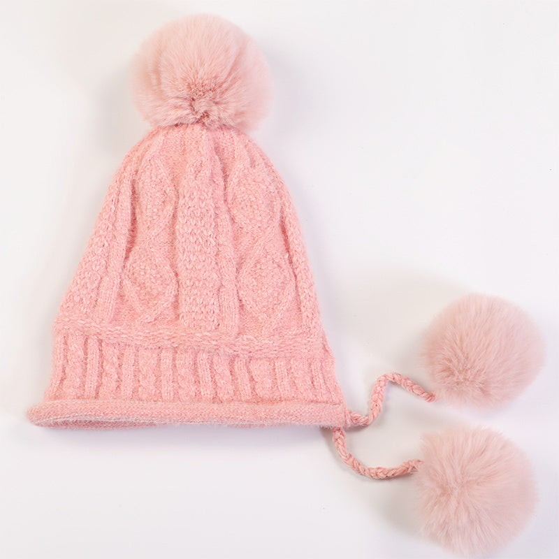 Women's Thermal Knit Cap Winter Beanie with Ear Protection