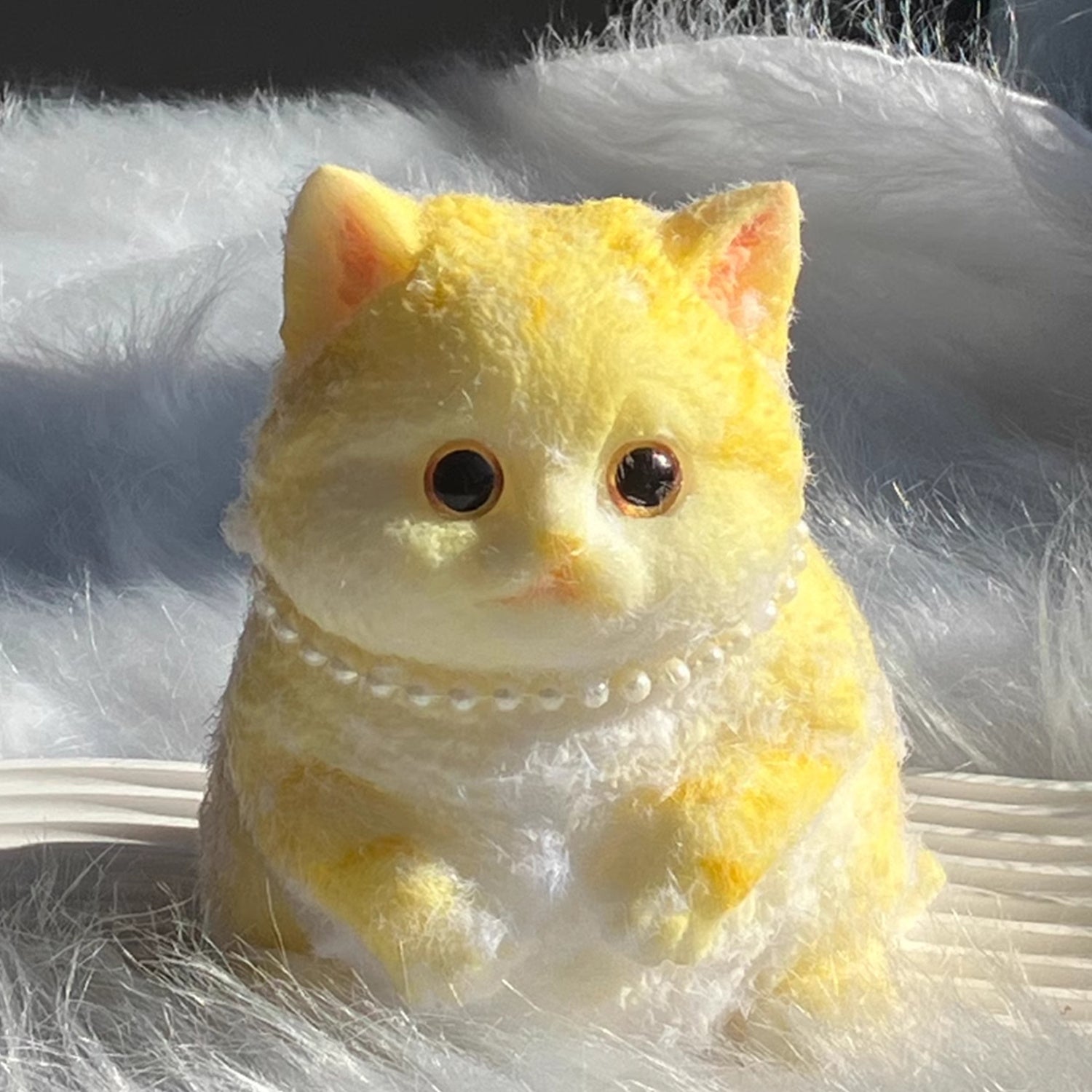 Adorable Chubby Cat Plush Toy Soft Cuddly Silicone Fidget for Girls Boys & Pets