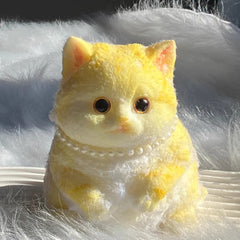 Adorable Chubby Cat Plush Toy Soft Cuddly Silicone Fidget for Girls Boys & Pets
