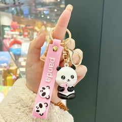 PVC Panda Keychain Pendant Cartoon Animal Bag Key Chain Keyring Ornament
