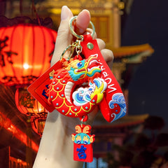 Dragon Keychain Cartoon Zodiac Bag Backpack Pendant Year Gift
