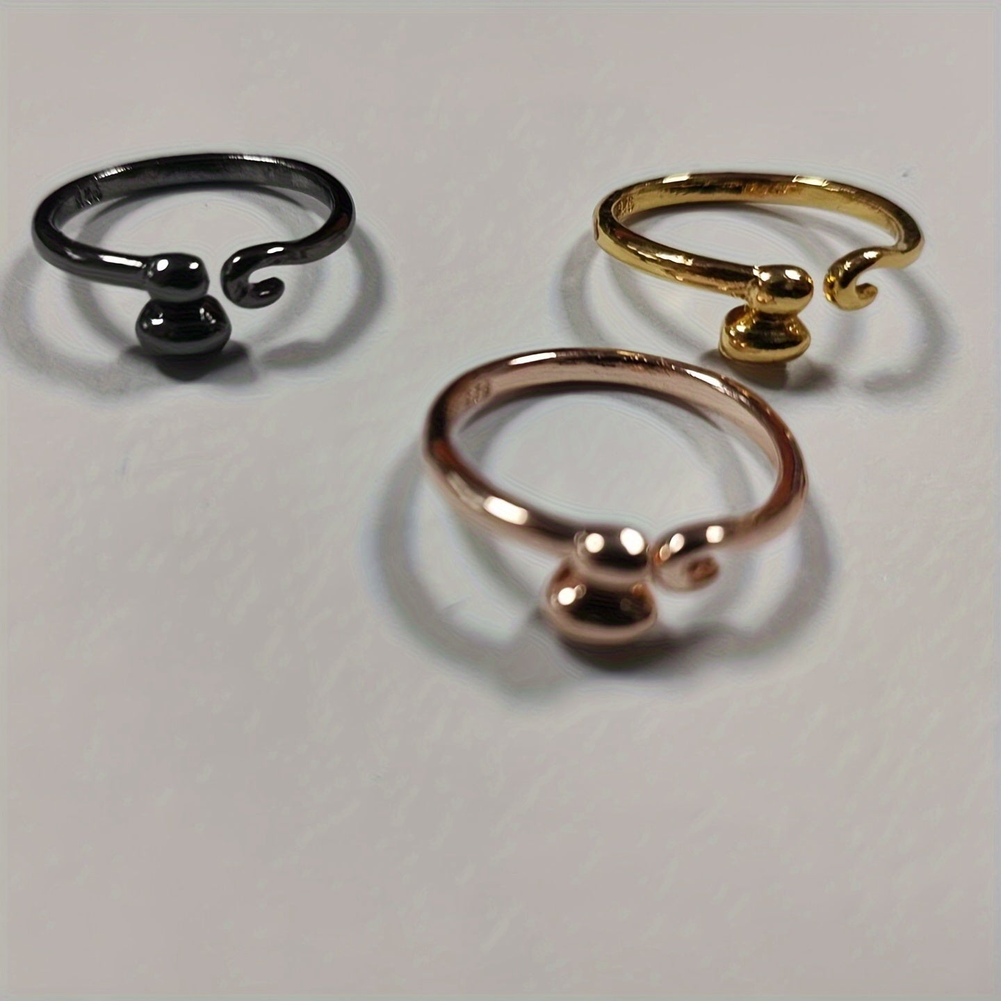 2pcs Open Crochet Ring for Finger Knitting Tools Kitten Knitting Jewelry
