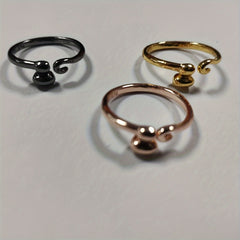 2pcs Open Crochet Ring for Finger Knitting Tools Kitten Knitting Jewelry