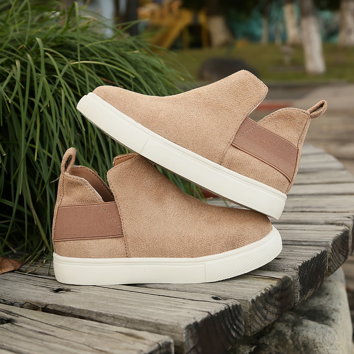 Girl's Solid Slip On Shoes Comfy Non Slip Breathable Casual Sneakers For Kids