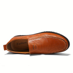 Men's Stitch Detail Loafer Shoes Comfy Non slip Slip On Shoes