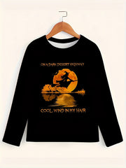 Halloween Witch Pattern Men's Long Sleeve Tee
