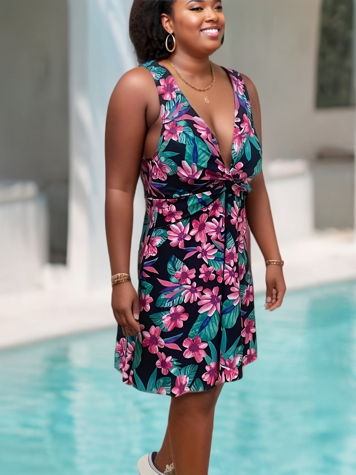 Floral Twist Tankini Set