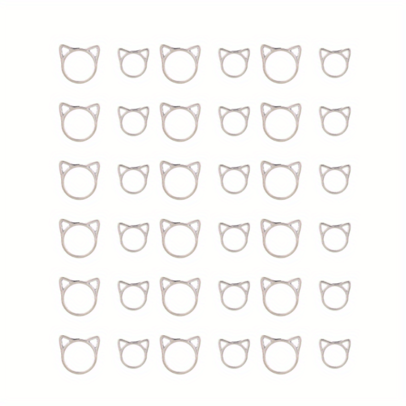 36pcs Alloy Noble Metal Ring Stitch Markers Crochet Locking Accessories