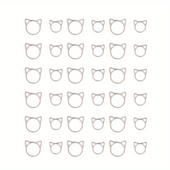 36pcs Alloy Noble Metal Ring Stitch Markers Crochet Locking Accessories