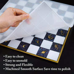 Chess Mold 31x31 Resin Casting Silicone 3D Art DIY Crafts Epoxy UV Plaster