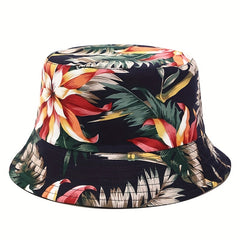 Flower Print Reversible Bucket Hat for Women