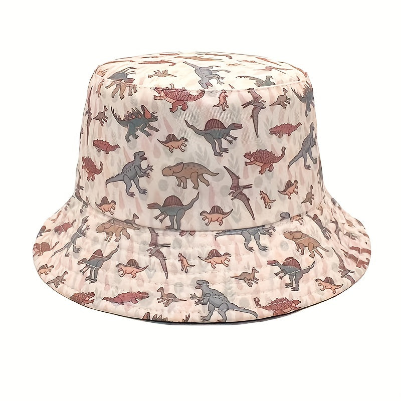 Unisex Sunshade Bucket Hat with Dinosaur Print