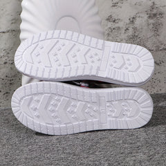 Love Heart Pattern Flat Shoes Women's Casual Lightweight Walking Shoes