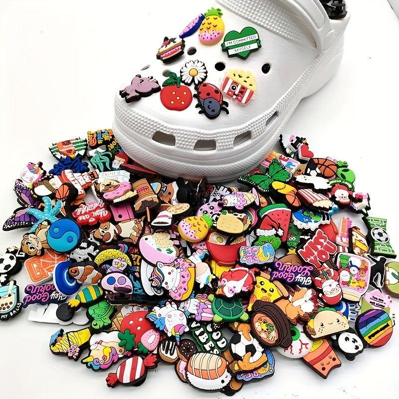 26pcs 30pcs PVC Shoes Charm Cartoon Hole Buckle Clogs Accessories