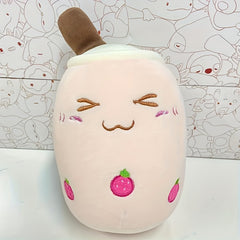 Milk Tea Cup Pillow Plush Toy - Quirky Fruit Pearl Milk Tea Doll