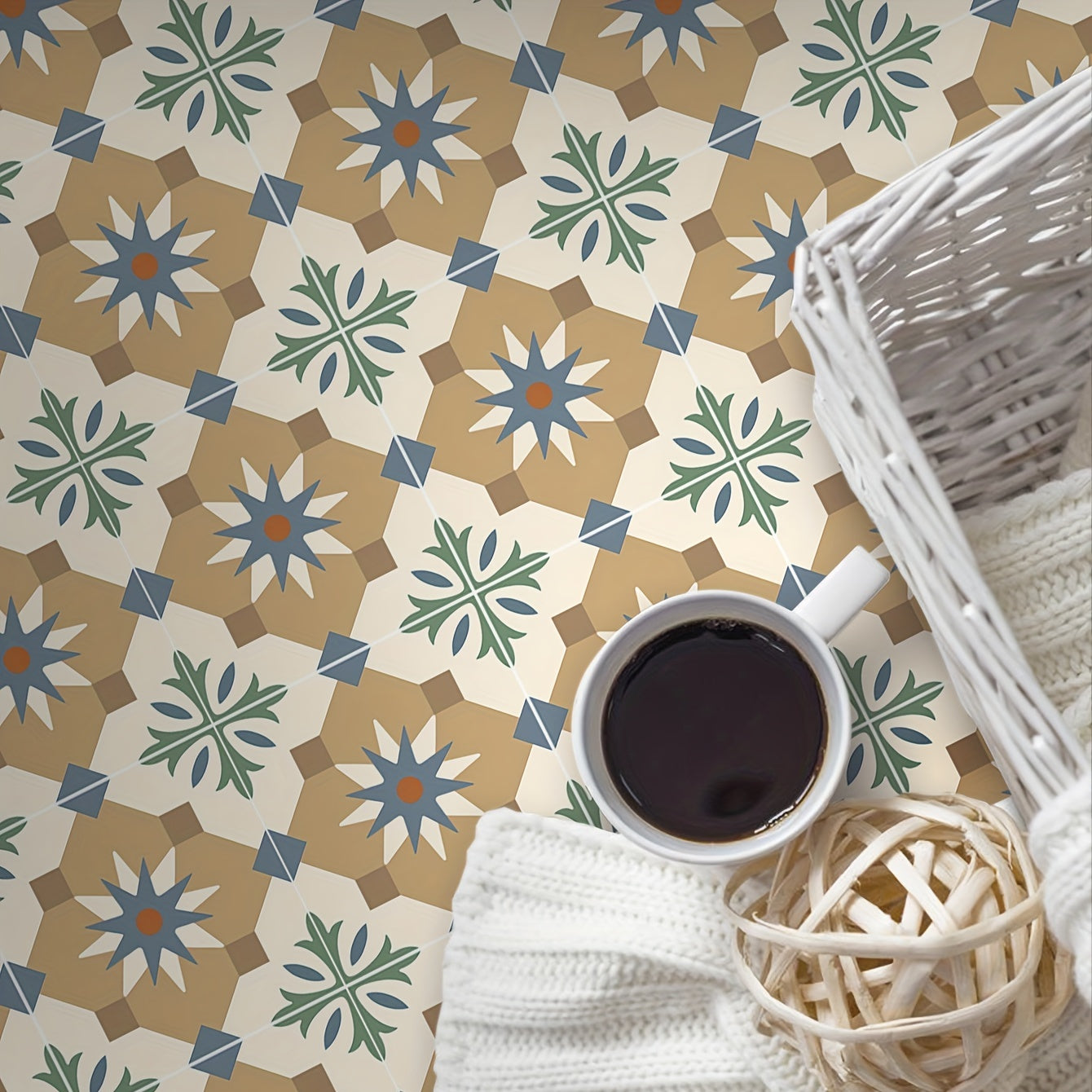 Moroccan Style Waterproof Kitchen Wall Stickers - 9 Sheets
