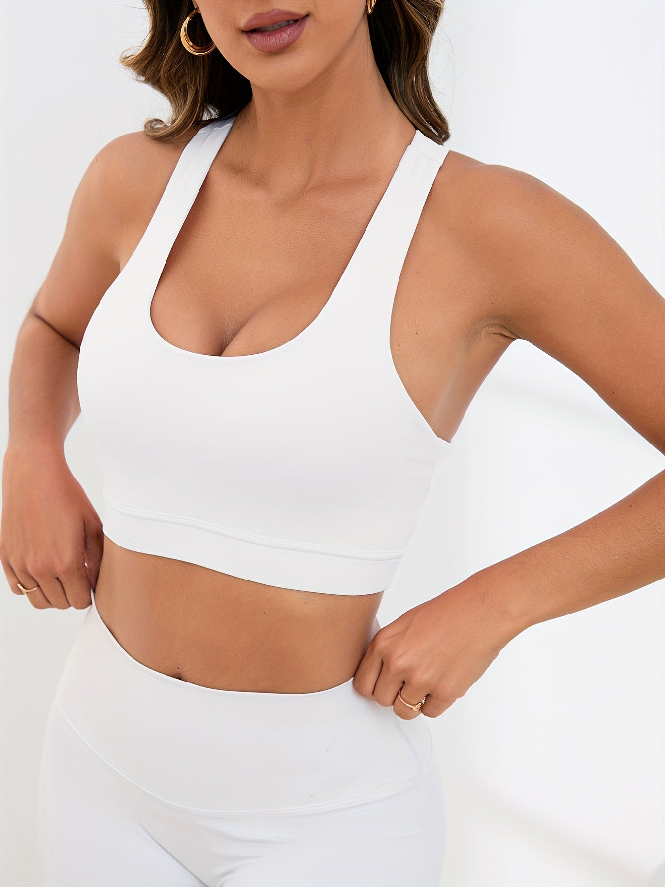 Love Letter Print Criss Cross Backless Yoga Tank Top