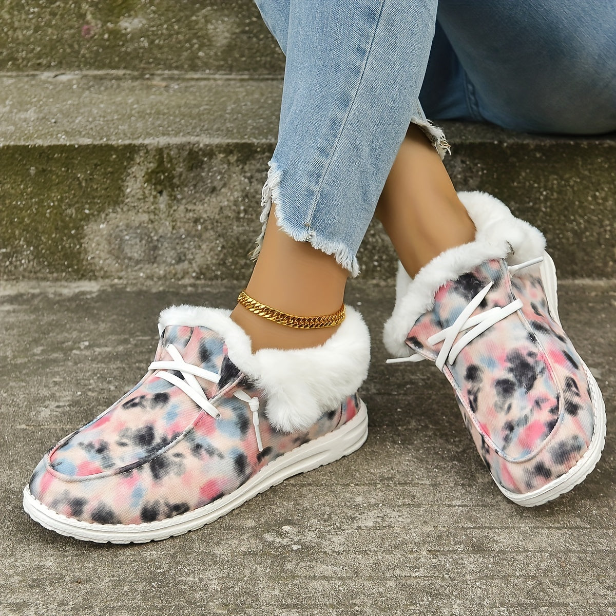 Women's Non Slip Winter Warm Snow Boots Soft Comfortable Platform Shoes