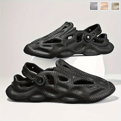 Men's Stylish Solid Clogs Breathable Lightweight Non slip Clogs