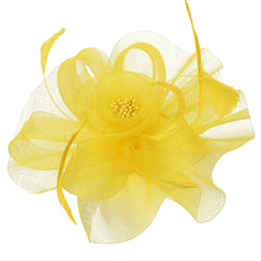 Mesh Feather Tea Party Hat Birdcage Veil Fascinator with Clip